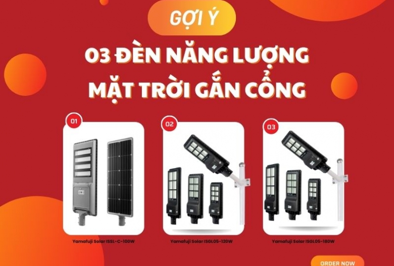 Gợi ý 3 đèn năng lượng mặt trời gắn cổng nên mua nhất