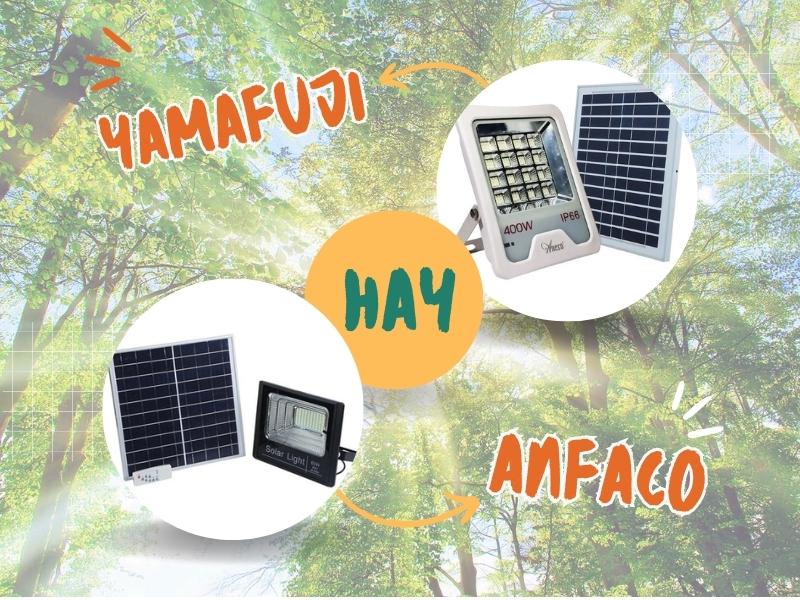 So sánh đèn năng lượng mặt trời Yamafuji và Anfaco