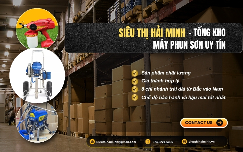 Hải Minh – tổng kho máy phun sơn uy tín