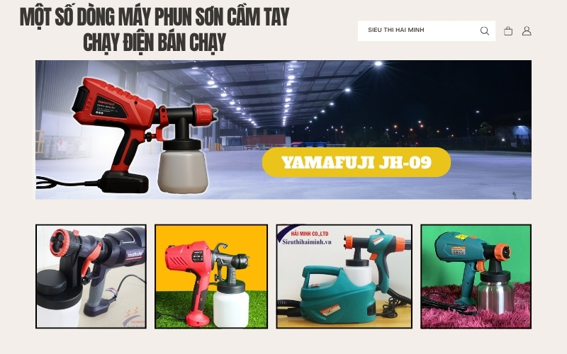 Một số dòng máy phun sơn cầm tay chạy điện bán chạy