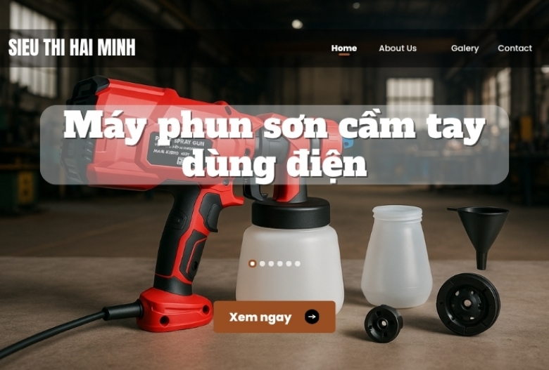 Ưu điểm Máy phun sơn cầm tay dùng điện -  dòng máy bán chạy