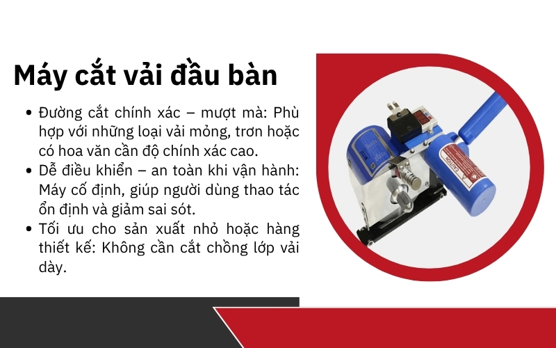 Máy cắt vải đầu bàn