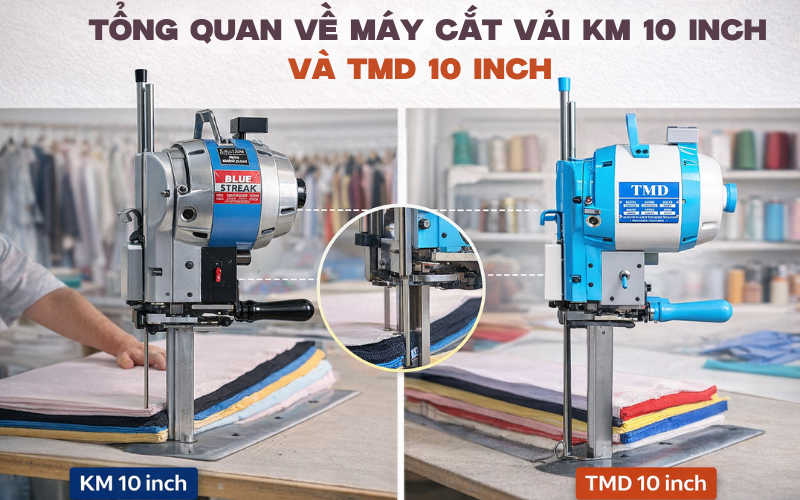 Tổng quan về máy cắt vải KM 10 inch và TMD 10 inch