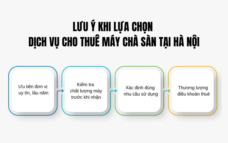 Lưu ý khi lựa chọn dịch vụ cho thuê máy chà sàn tại Hà Nội