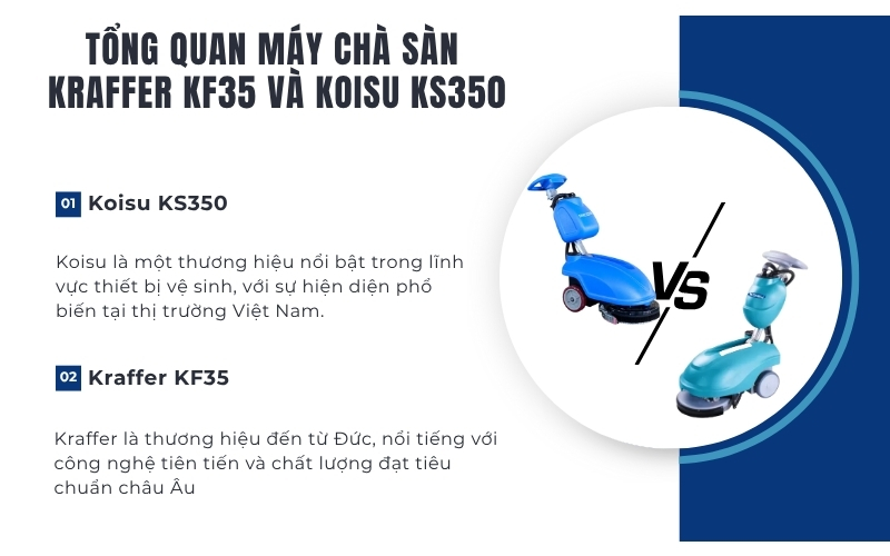 Tìm hiểu về máy chà sàn Kraffer KF35 và Koisu KS350
