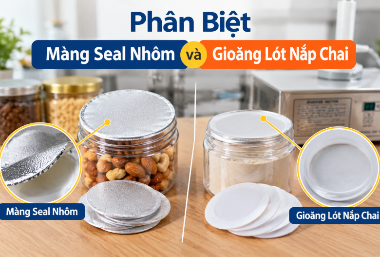 Phân biệt màng seal nhôm và gioăng lót nắp chai chi tiết