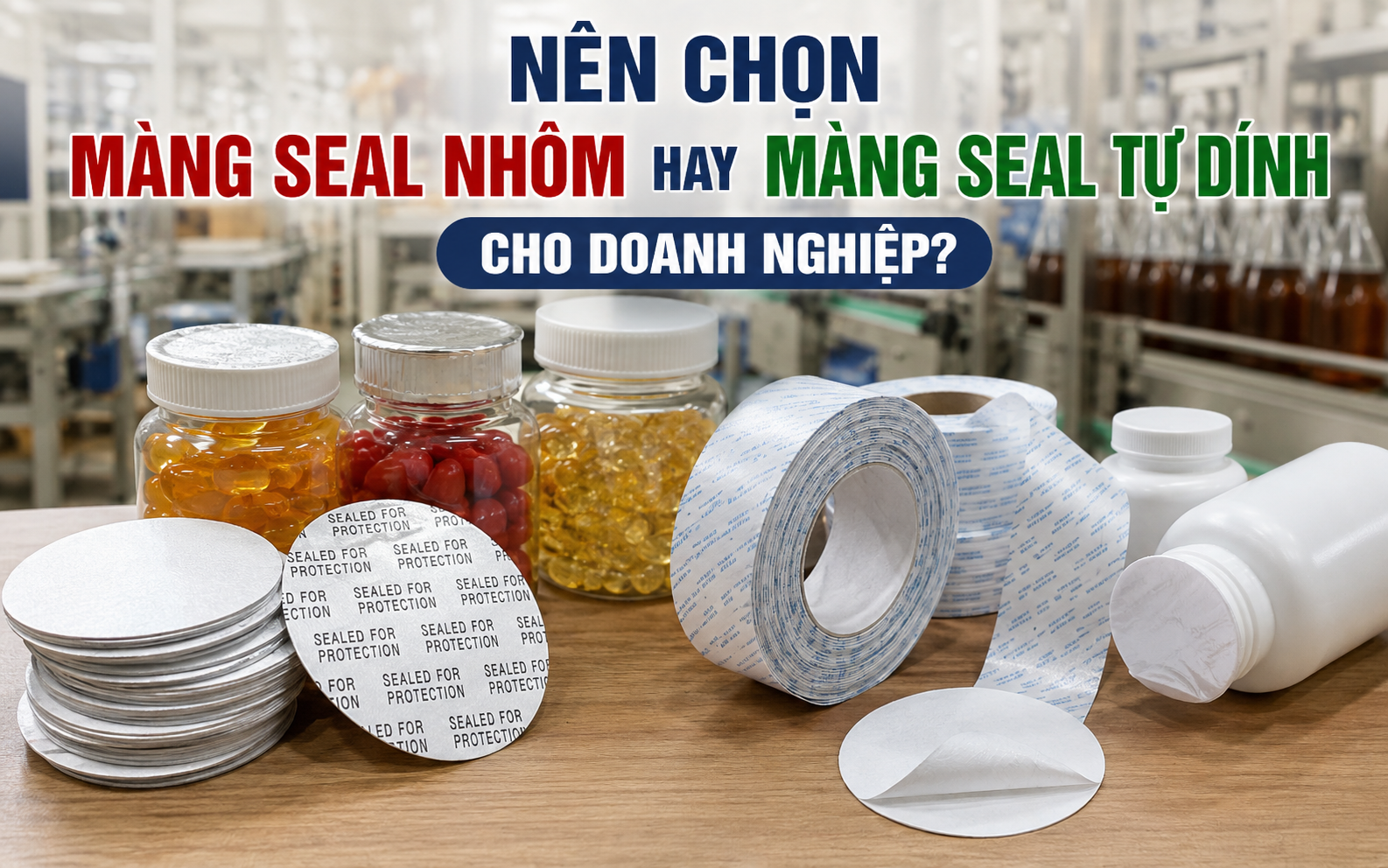 Nên chọn màng seal nhôm hay màng seal tự dính cho doanh nghiệp?
