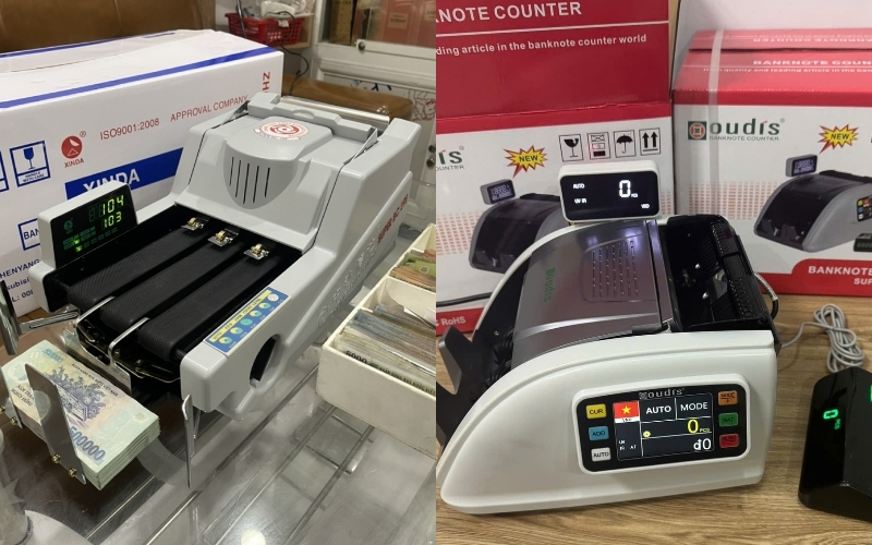 So sánh giá thành và đối tượng sử dụng máy đếm tiền