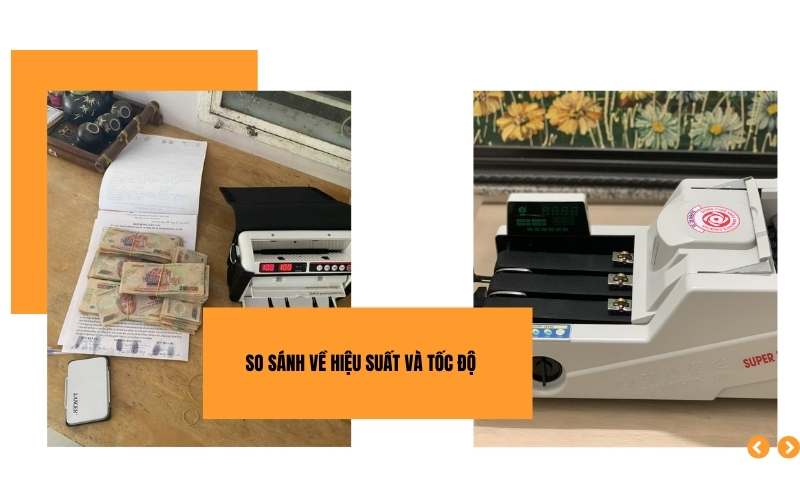 So sánh hiệu suất máy đếm tiền mini và máy đếm công nghiệp