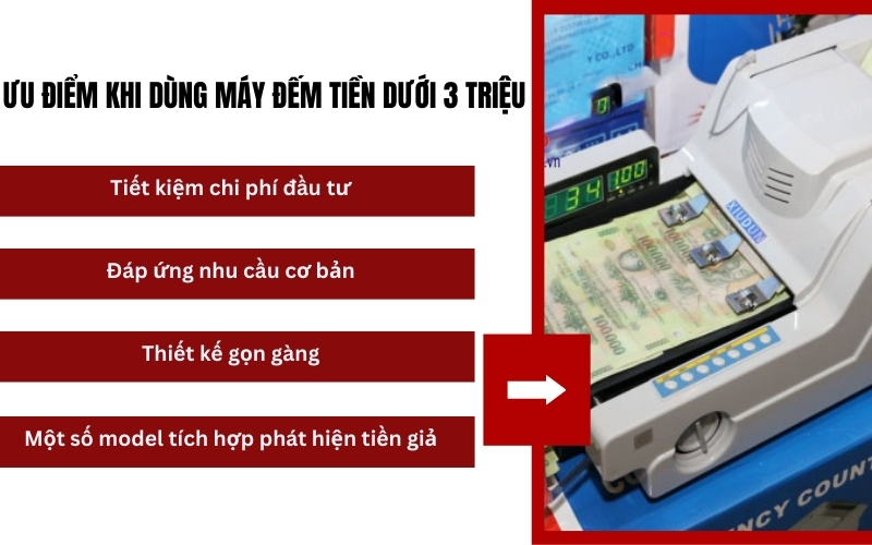 Ưu điểm khi dùng máy đếm tiền dưới 3 triệu