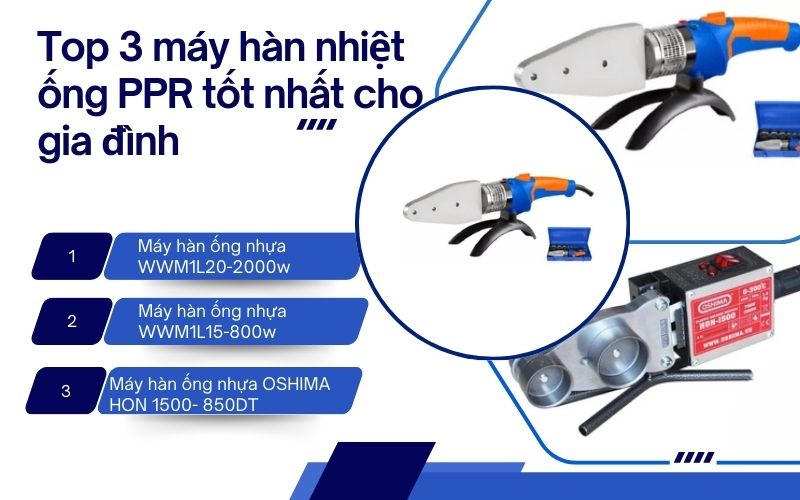 Top 3 máy hàn nhiệt ống PPR tốt nhất cho gia đình