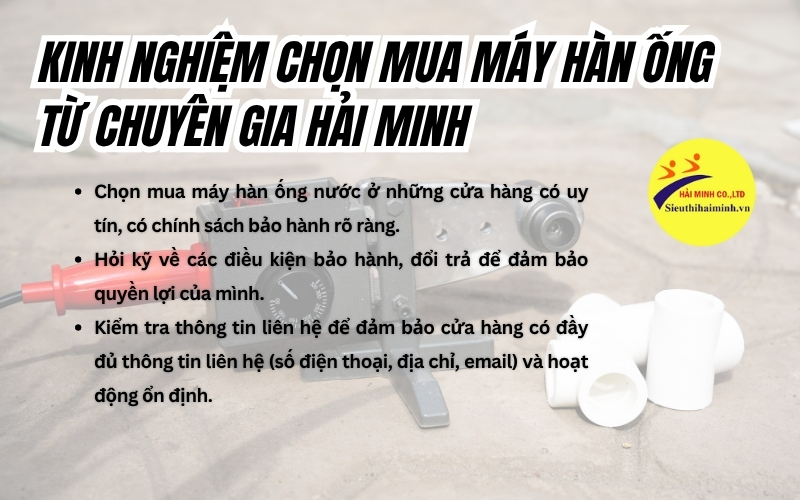 Kinh nghiệm chọn mua máy hàn ống nhựa PPR giá rẻ từ chuyên gia Hải Minh
