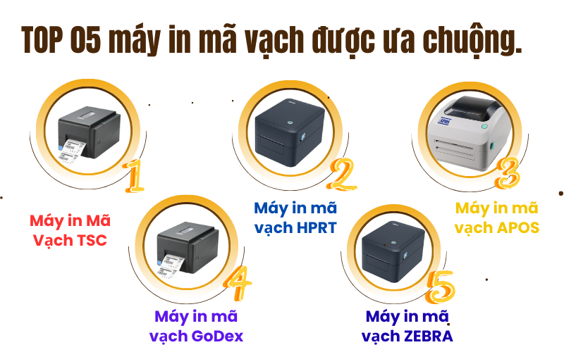 Top 5 hãng máy in mã vạch được sử dụng nhiều nhất hiện nay