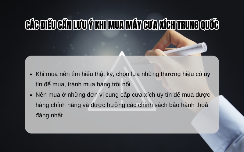 Các điều cần lưu ý khi mua máy cưa xích Trung Quốc