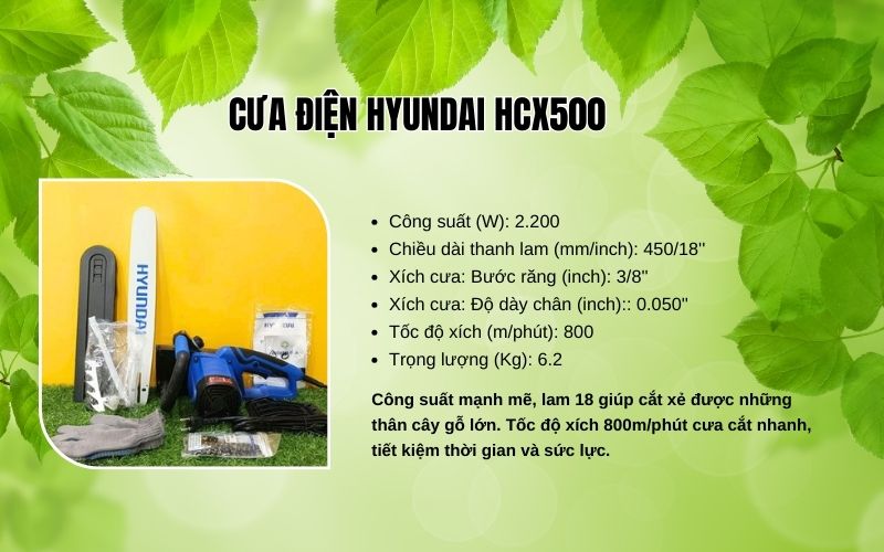 Cưa điện Hyundai HCX500