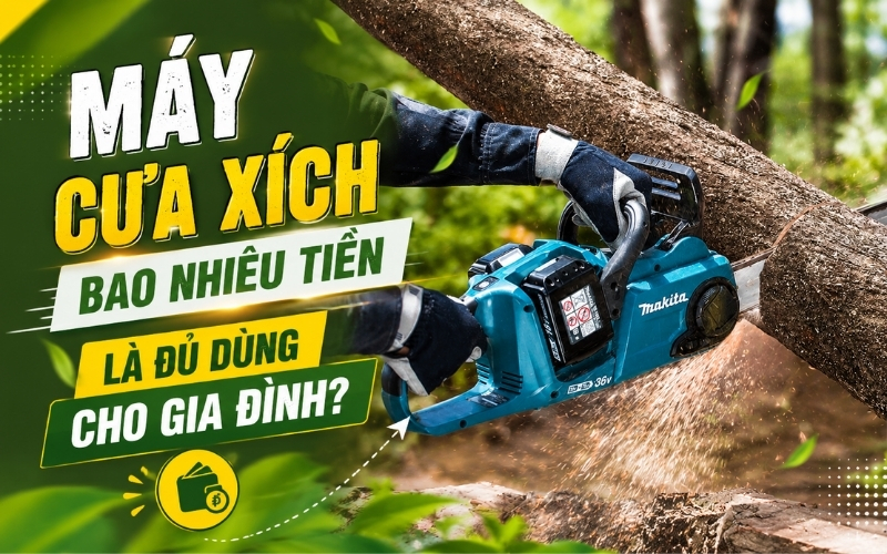 Máy cưa xích bao nhiêu tiền là đủ dùng cho gia đình