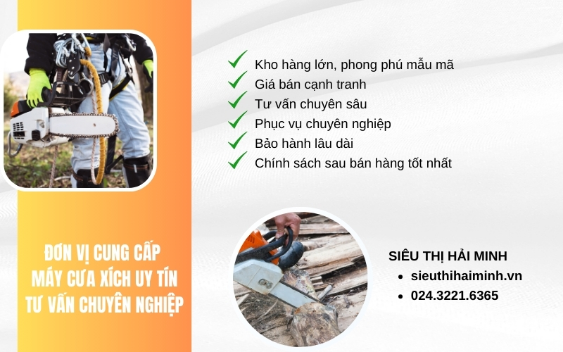 Siêu thị Hải Minh cung cấp cưa xích uy tín