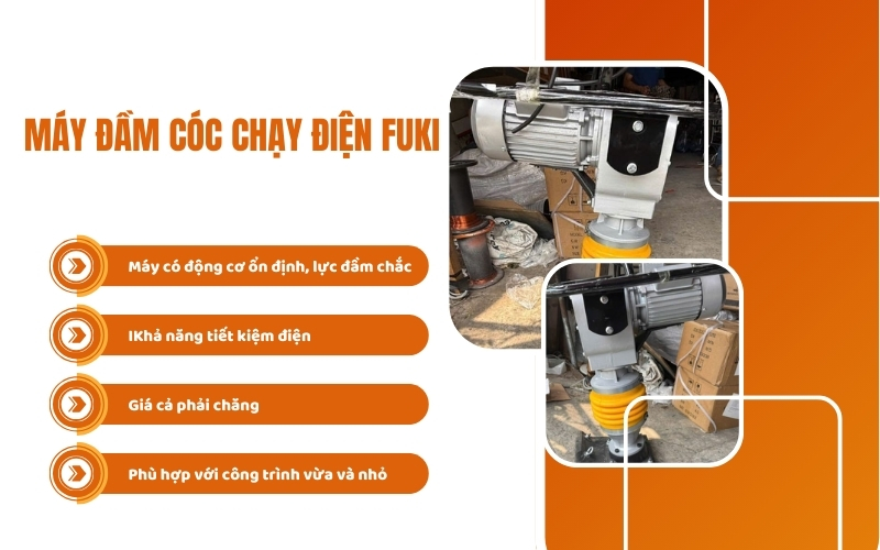 Máy đầm cóc chạy điện Fuki