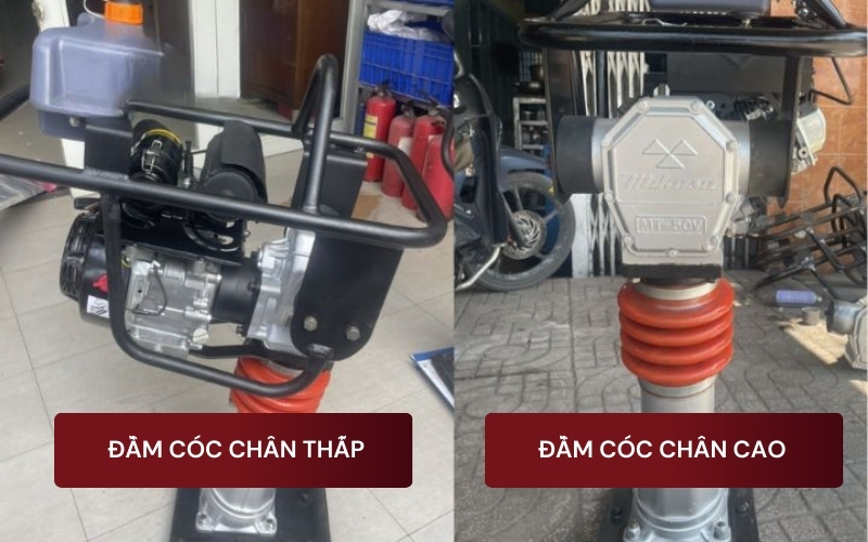 Phân loại máy đầm cóc theo kích thước