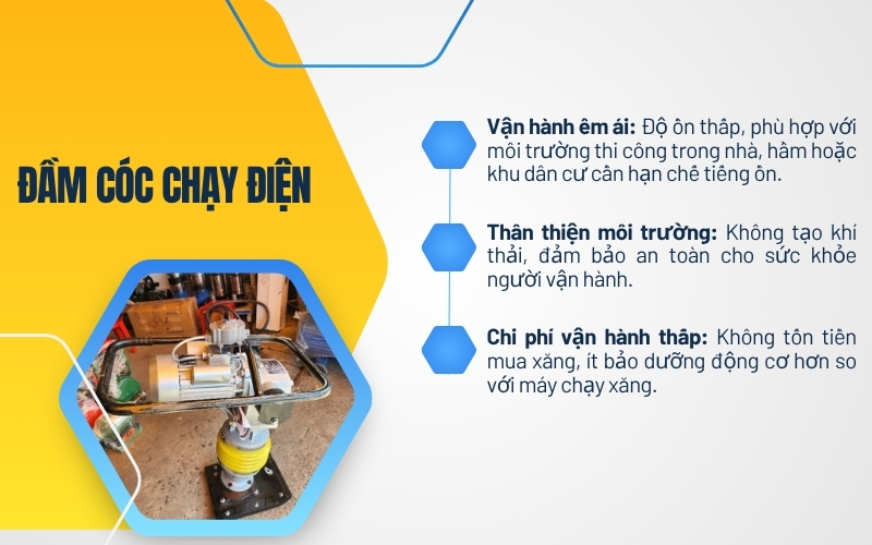 Máy đầm cóc chạy điện