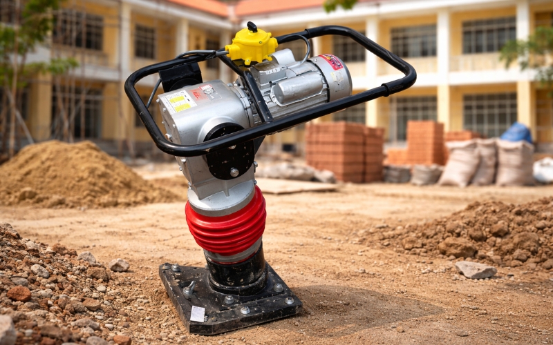 Máy đầm cóc chạy điện mới