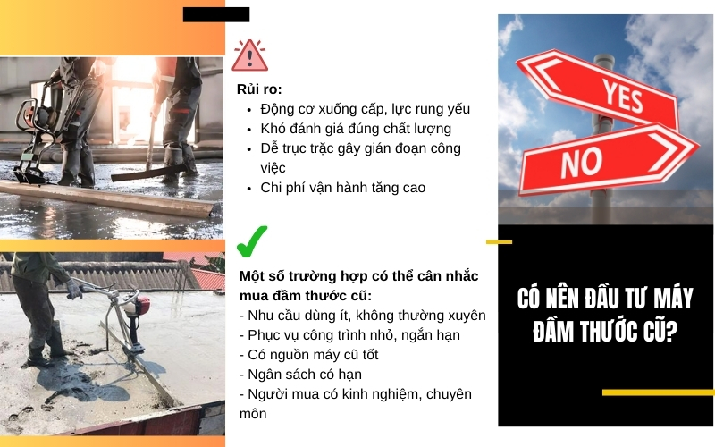 Có nên đầu tư máy đầm thước cũ