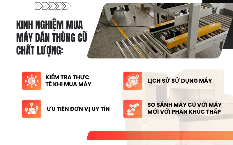 Thanh lý máy dán thùng cũ có nên mua?
