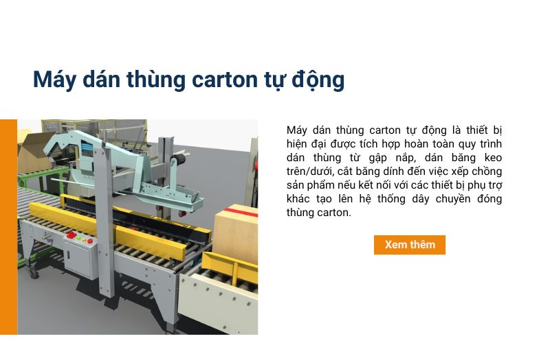 Tìm hiểu về máy dán thùng carton tự động 