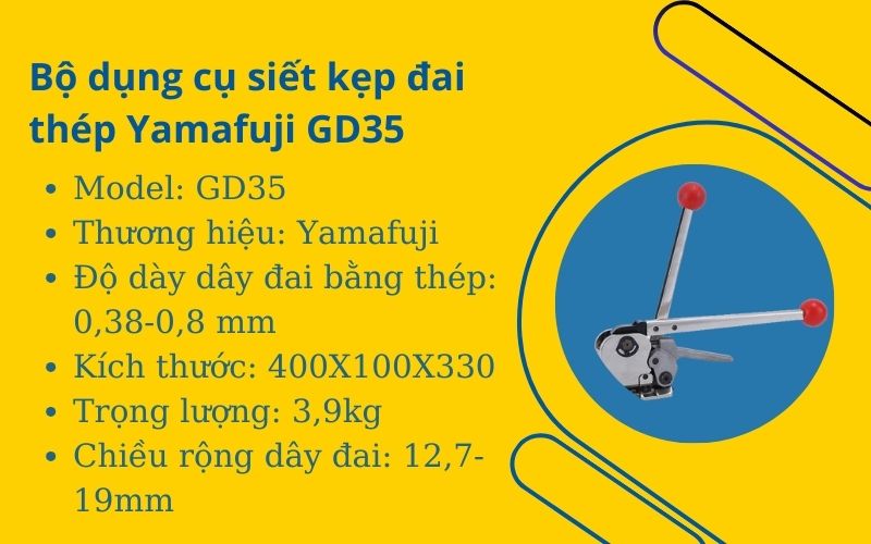 Bộ dụng cụ siết kẹp đai thép GD35