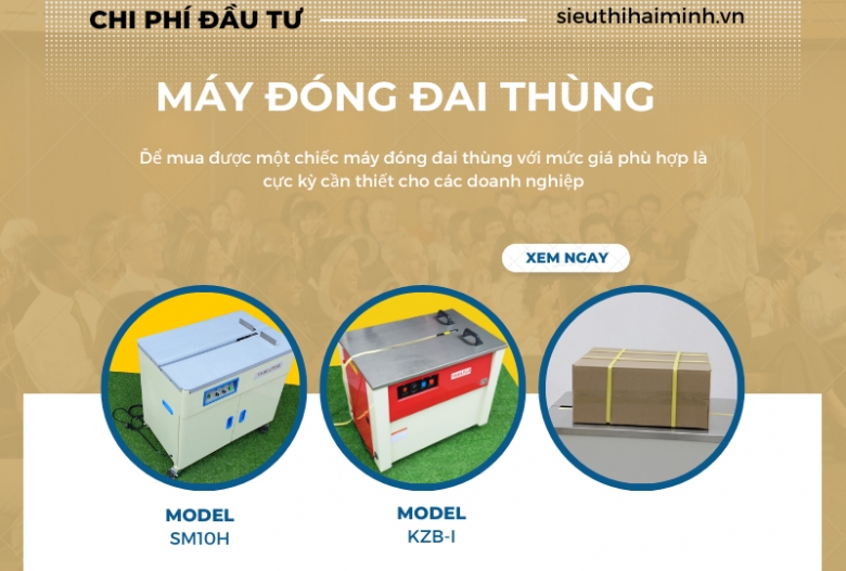 Chi phí đầu tư máy đóng đai thùng từ bao nhiêu