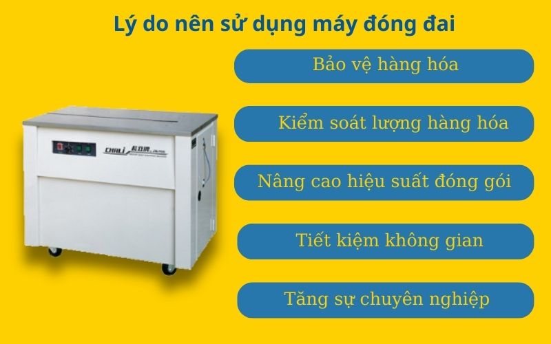 Lí do nên sử dụng máy đóng đai