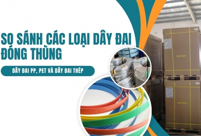 So sánh các loại dây đai đóng thùng: Dây đai PP, PET - dây đai thép