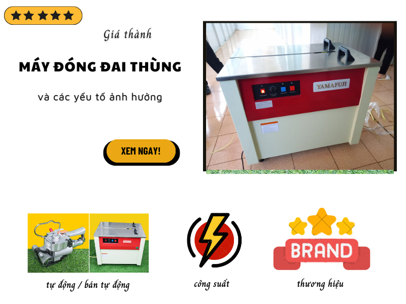 các  yếu tố ảnh hưởng đến giá thành máy đóng đai