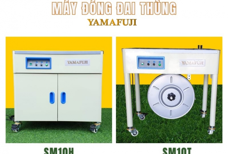 So sánh máy đóng đai thùng Yamafuji SM10H với SM10T