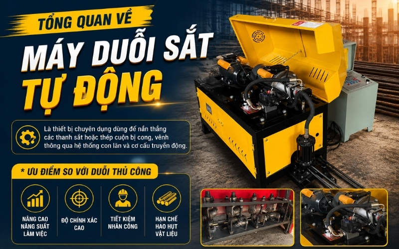 Tổng quan về máy duỗi sắt tự động