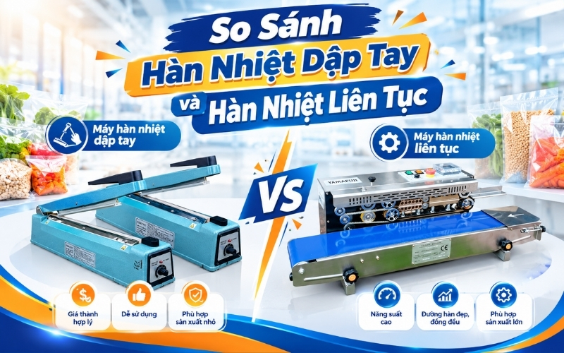 So Sánh Hàn Nhiệt Dập Tay Và Hàn Nhiệt Liên Tục