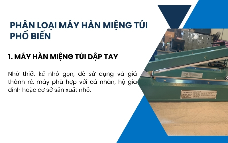 Máy hàn miệng túi dập tay 
