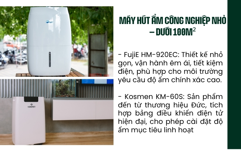 Máy hút ẩm công nghiệp nhỏ – dưới 100m²