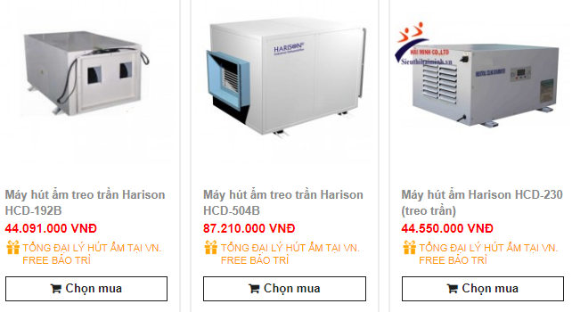 Giá máy hút ẩm công nghiệp Harison