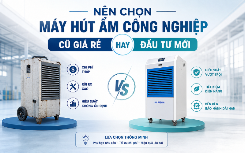 Nên Chọn Máy Hút Ẩm Công Nghiệp Cũ Giá Rẻ Hay Đầu Tư Mới