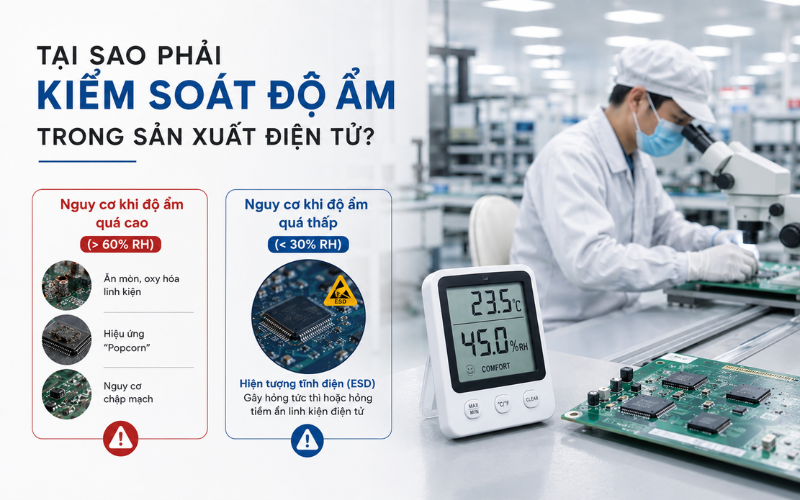Tại sao phải kiểm soát ẩm trong nhà xưởng