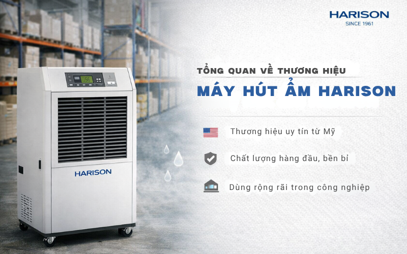 Tổng quan về thương hiệu máy hút ẩm Harison  