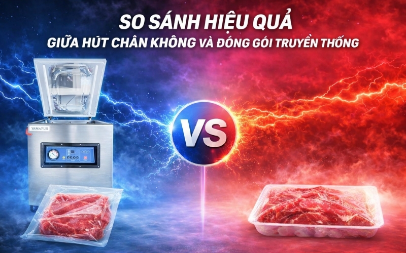 So sánh hiệu quả giữa hút chân không và đóng gói truyền thống