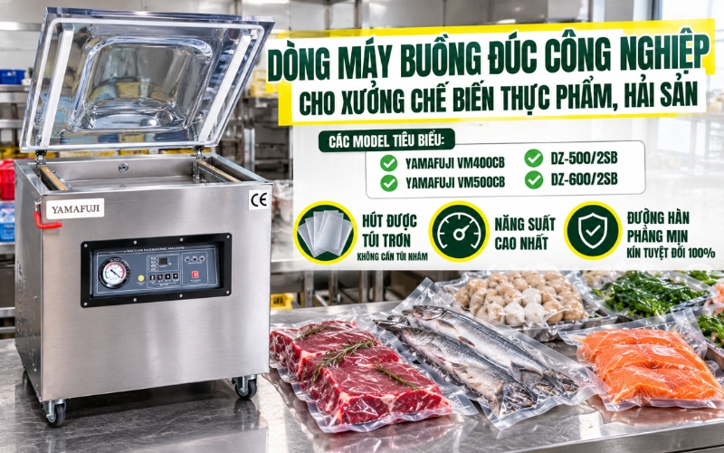 Các dòng máy hút chân không Yamafuji có thể dùng túi trơn