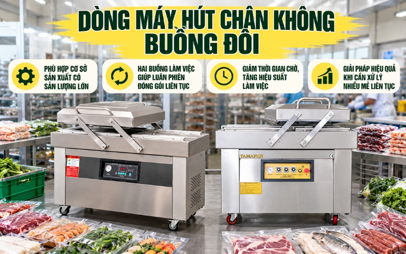 Dòng máy hút chân không buồng đôi