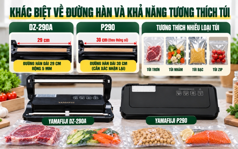 Khác biệt về đường hàn và khả năng tương thích túi