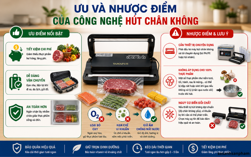 Ưu và nhược điểm của công nghệ hút chân không