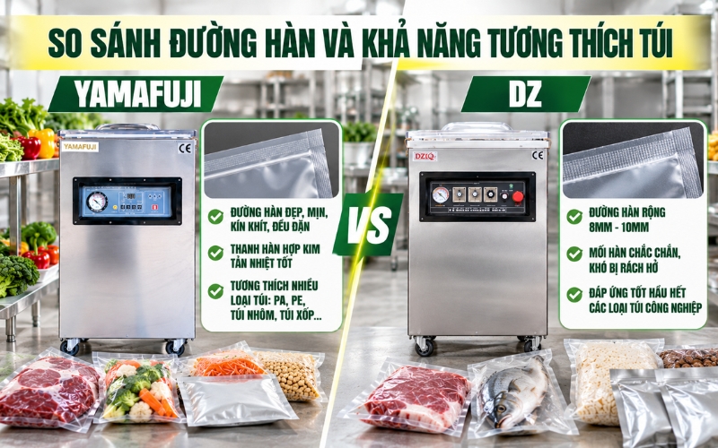 So sánh đường hàn và khả năng tương thích túi