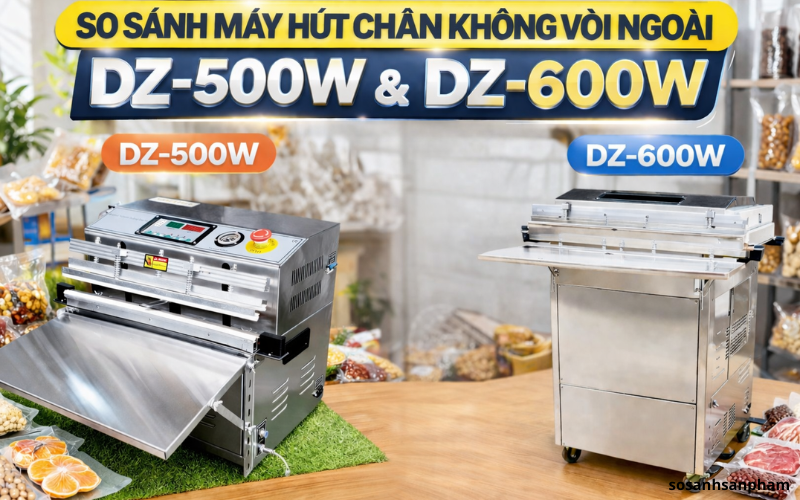 máy hút chân không vòi ngoài DZ-500W và DZ-600W