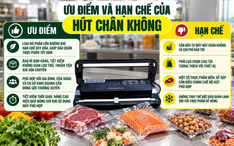 Ưu điểm và hạn chế của hút chân không